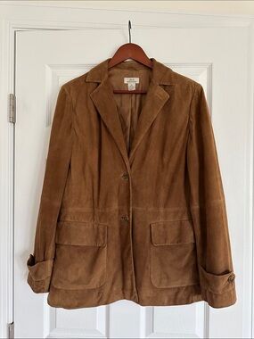 Brown Suede Blazer Jacket